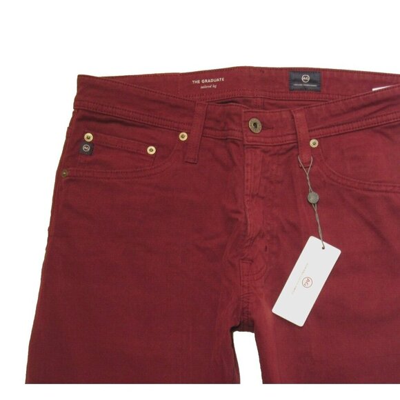 NWT AG Adriano Goldschmied Graduate in Antique Carmine Tailored Pants 31 x 34 - Picture 4 of 9